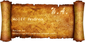 Wolff Andrea névjegykártya