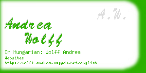 andrea wolff business card